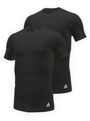 ADIDAS Cotton Stretch T-Shirt schwarz