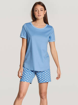 CALIDA Sweet Dreams Pyjama kurz allure-blau