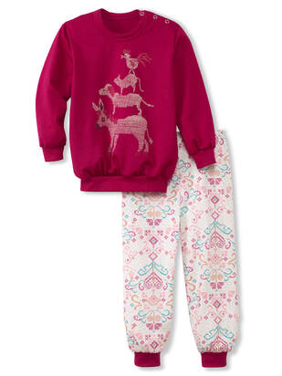 CALIDA Mini Girls Pyjama Toddlers Folk sangria-pink