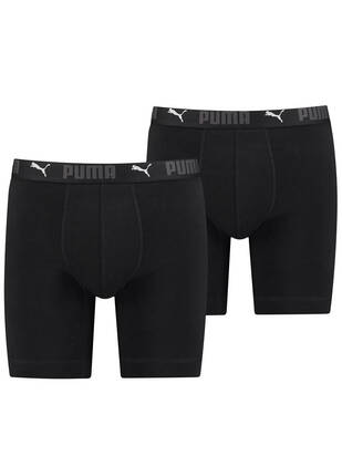 PUMA Sport Cotton Long Boxer schwarz