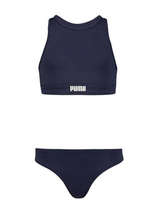 PUMA Girls Swim Raceback Bikini-Set navy