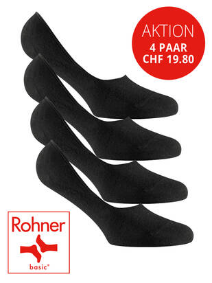 ROHNER Basic Sneaker Socken low schwarz